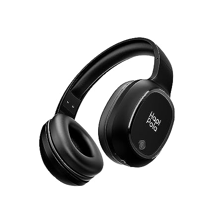 Hapipola Rogue Boom Headset Bluetooth Deep Bass & in-Built Mic On Ear Headphone (Black)